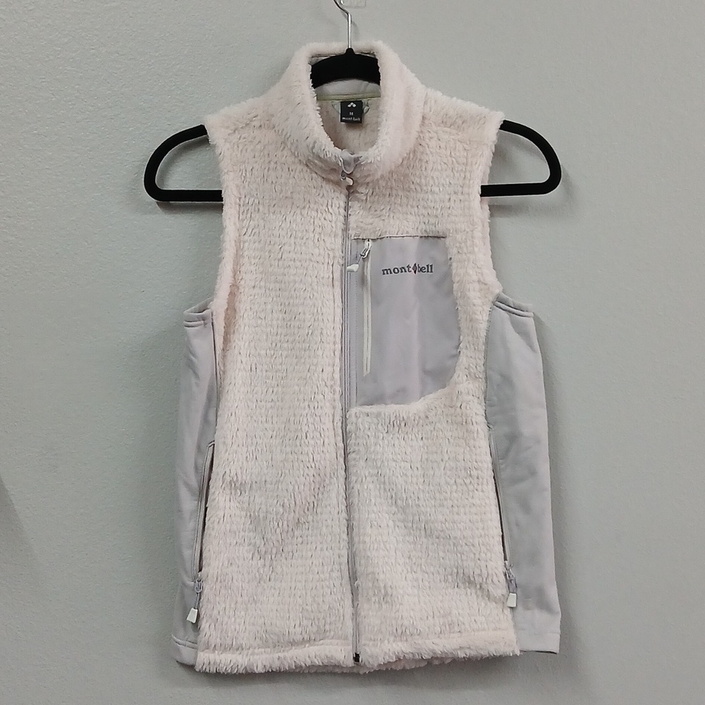 Montbell Clima Air Fullzip Fleece Vest Medium Light Pink